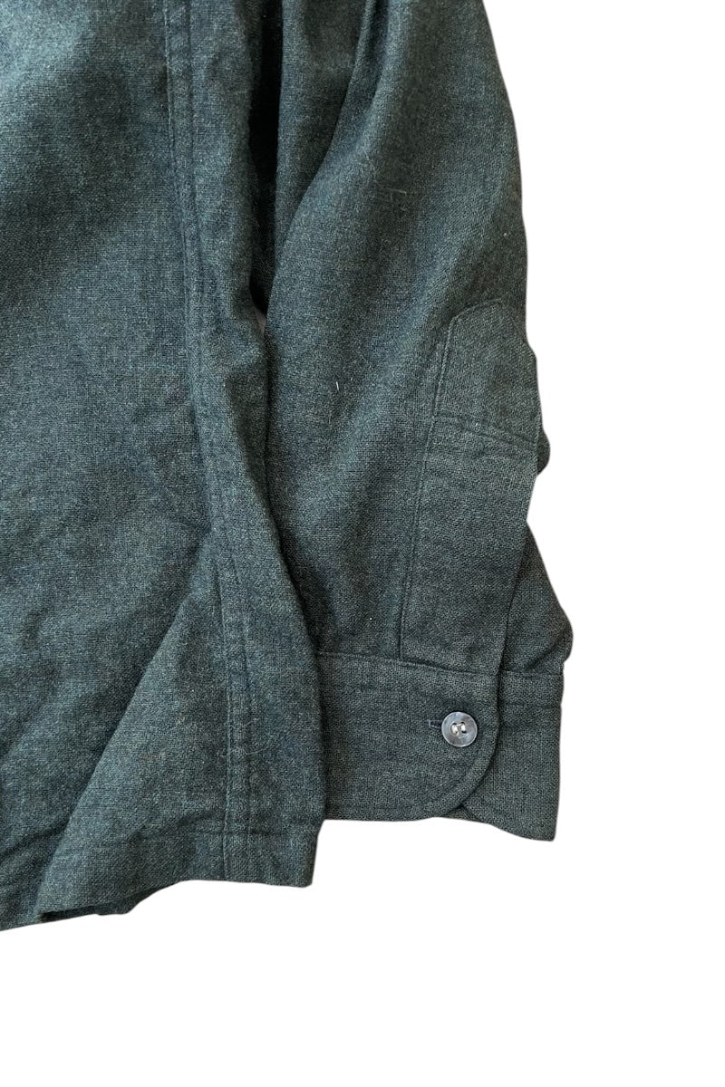 60'S L/S WOOL OPEN COLLAR SHIRT / KHAKI [SIZE: L USED]
