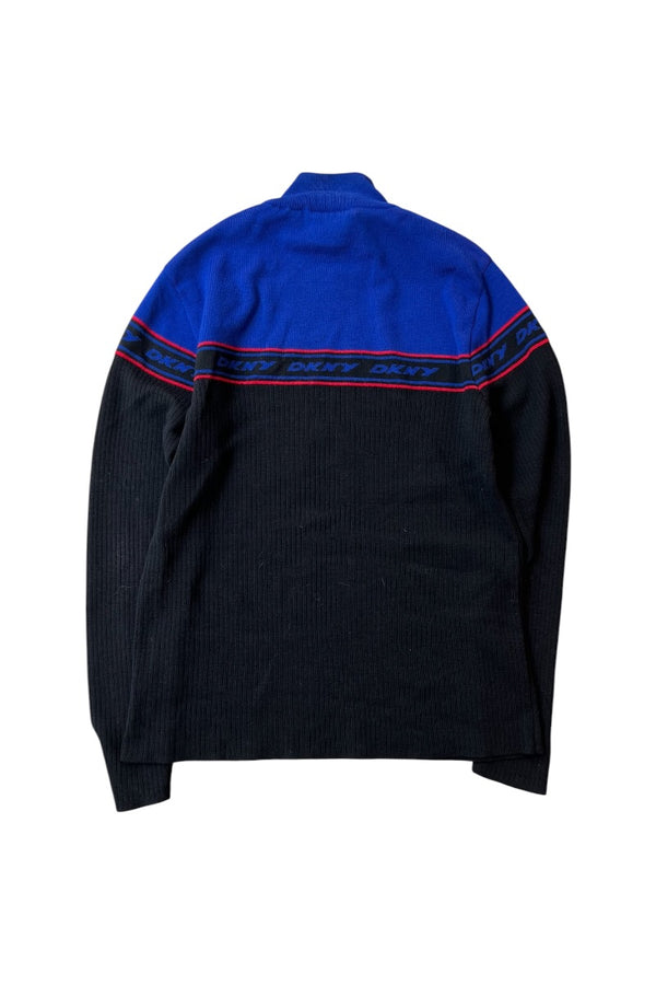 90'S HIGH NECK KNIT SWEATER / BLACK [SIZE: M USED]