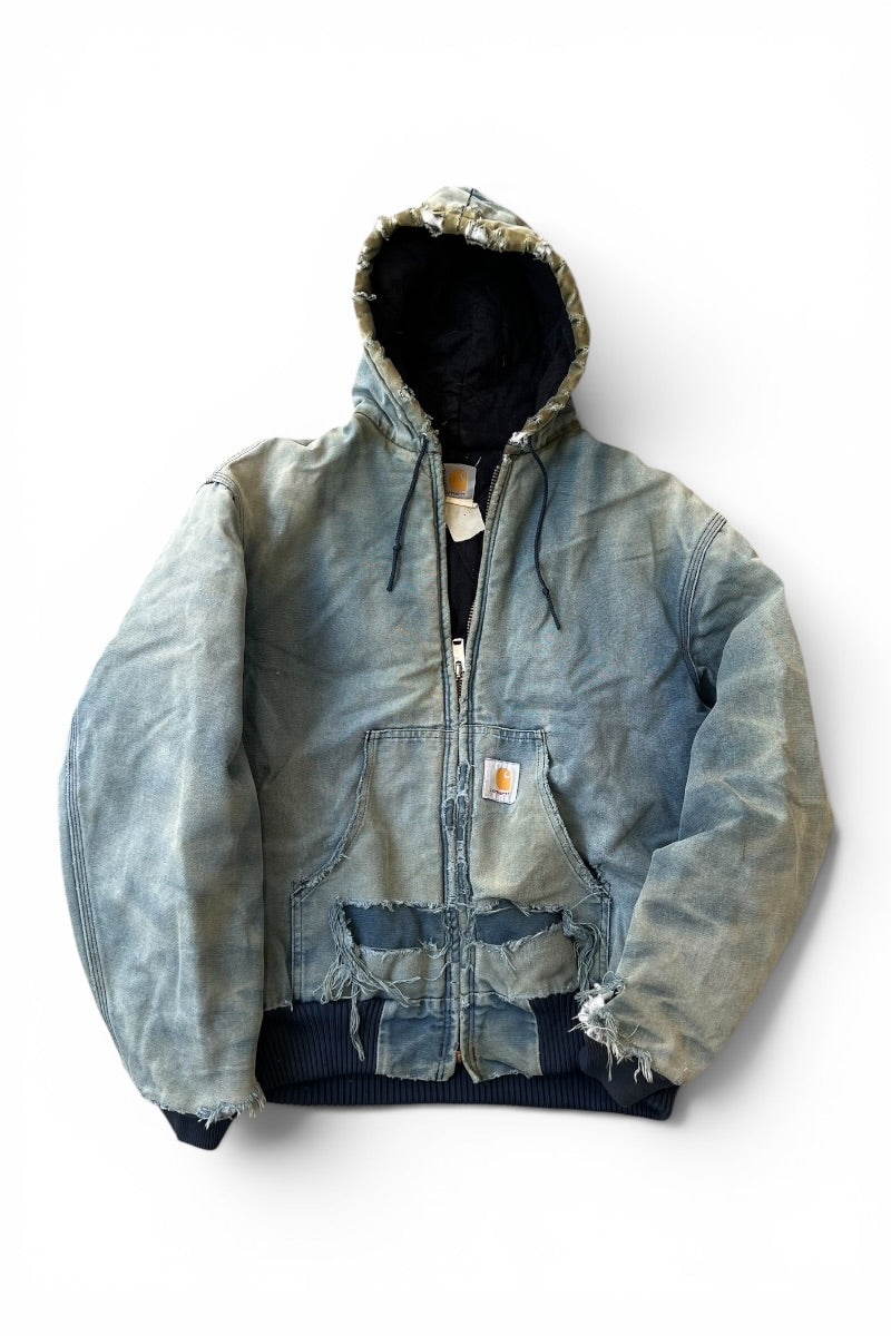 DAMAGED DUCK ACTIVE JACKET W/FLEECE LINER USA企画品 / LIGHT BULE [SIZE: L USED]