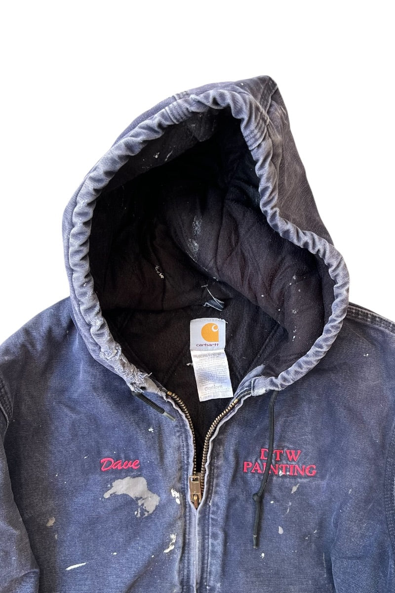 MADE IN USA Y2K 04'S DTW PAINTING DUCK ACTIVE JACKET W/FLEECE LINER USA企画品 / NAVY [SIZE: M USED]