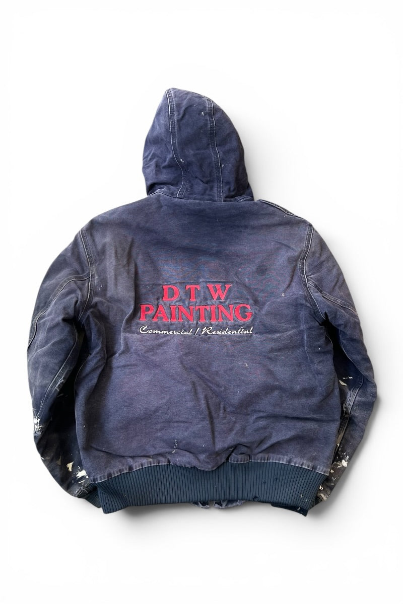 MADE IN USA Y2K 04'S DTW PAINTING DUCK ACTIVE JACKET W/FLEECE LINER USA企画品 / NAVY [SIZE: M USED]