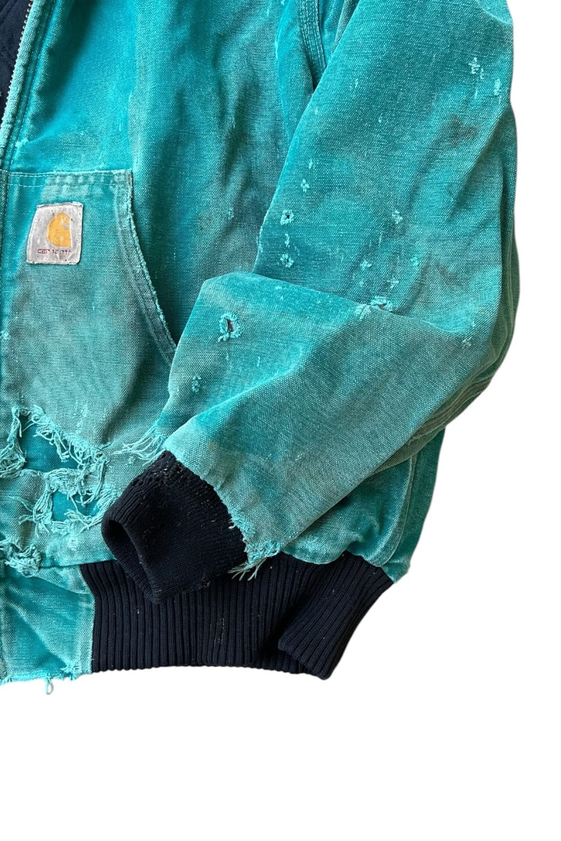 DAMAGED DUCK ACTIVE JACKET W/FLEECE LINER USA企画品 / GREEN [SIZE: L USED]