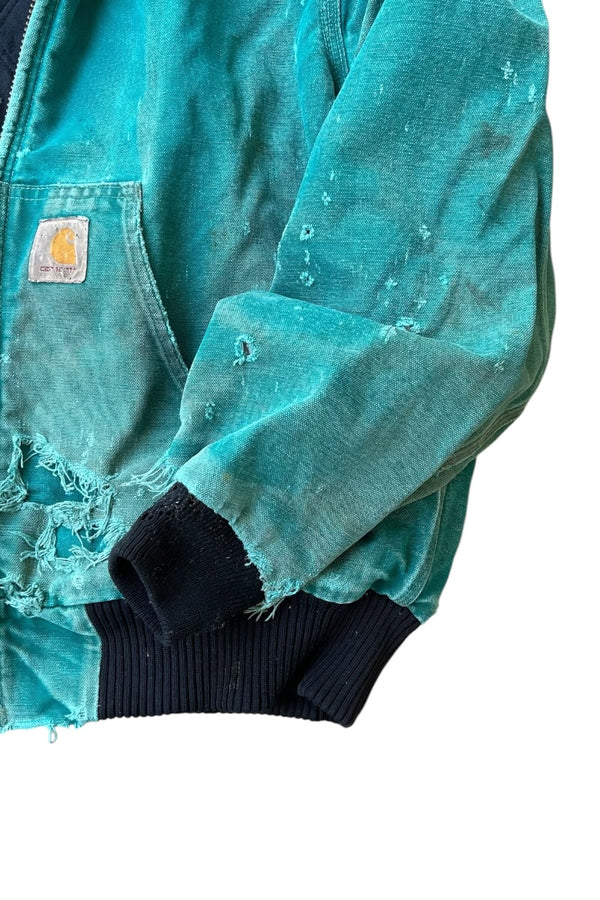 DAMAGED DUCK ACTIVE JACKET W/FLEECE LINER USA企画品 / GREEN [SIZE: L USED]