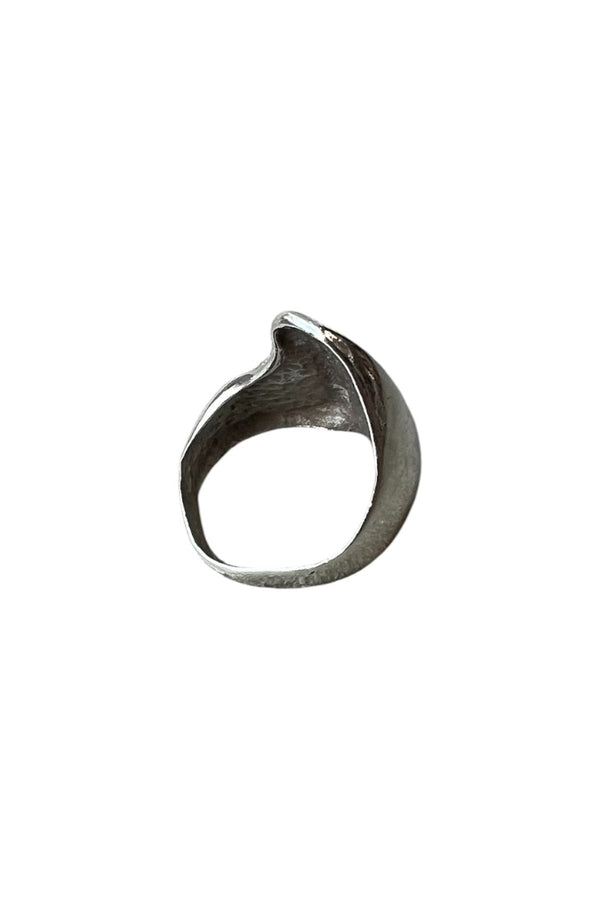 925 SILVER RING W/14K GOLD / SILVER [SIZE: 15号相当 USED]