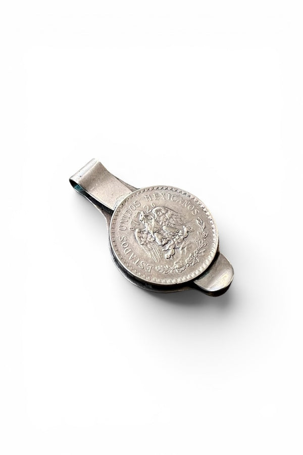 MADE IN MEXICO 45'S SILVER COIN MONEY CLIP / SILVER [SIZE: ONE SIZE USED]