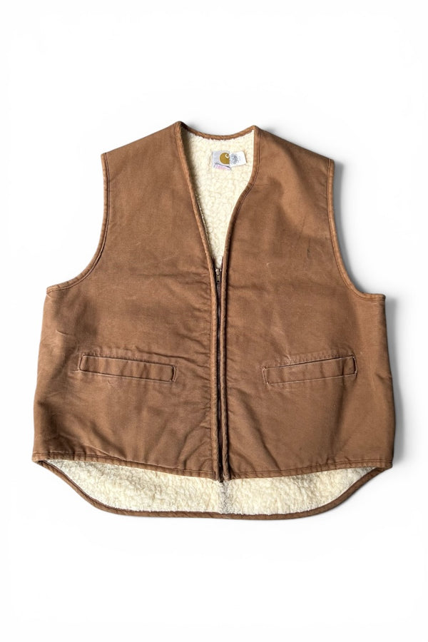 MADE IN USA 87'S DUCK VEST W/BOA LINER USA企画品 / BEIGE [SIZE: XL USED]