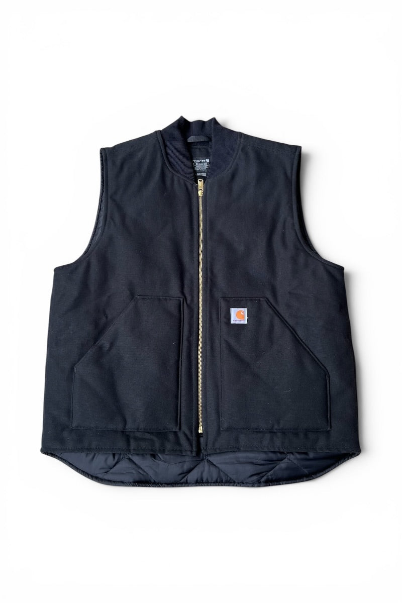 MADE IN MEXICO DUCK VEST W/QUILTING LINER USA企画品 / BLACK [SIZE: L USED]