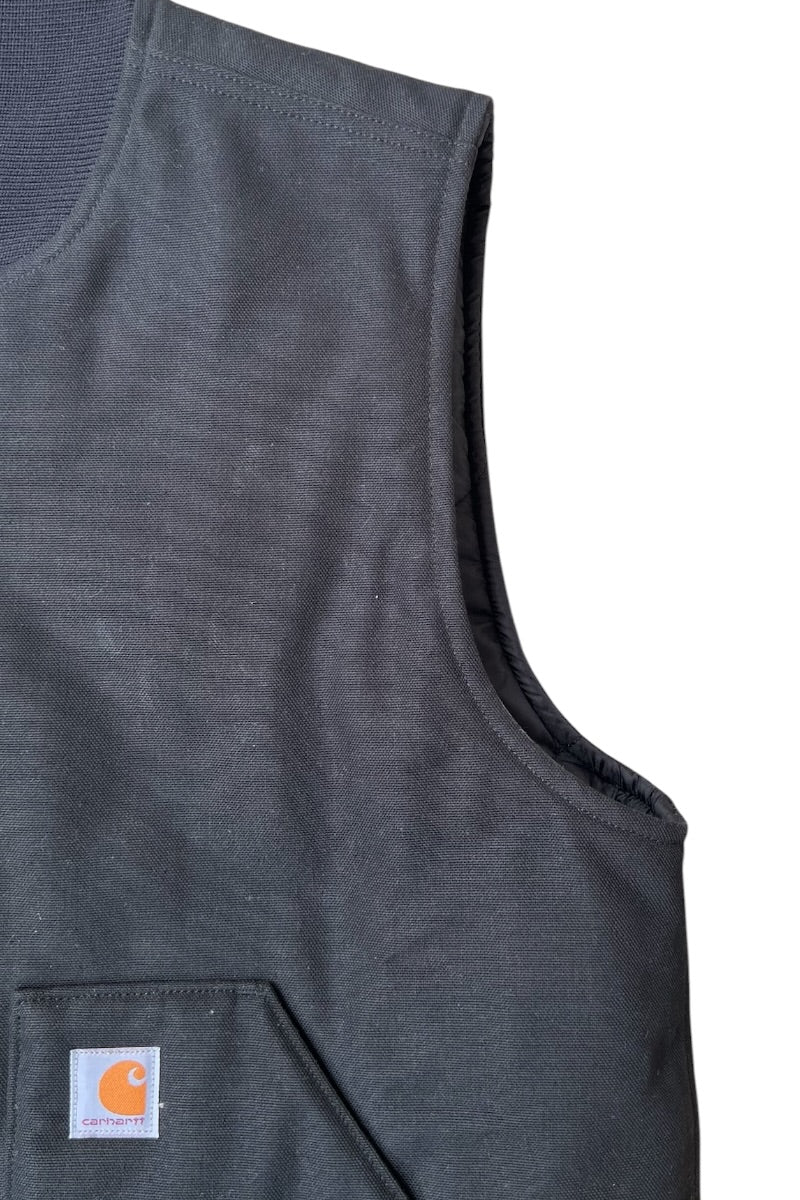 MADE IN MEXICO DUCK VEST W/QUILTING LINER USA企画品 / BLACK [SIZE: L USED]