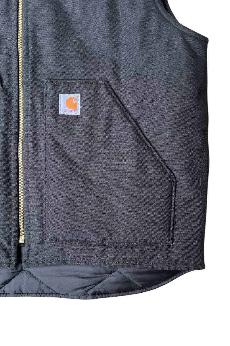 MADE IN MEXICO DUCK VEST W/QUILTING LINER USA企画品 / BLACK [SIZE: L USED]