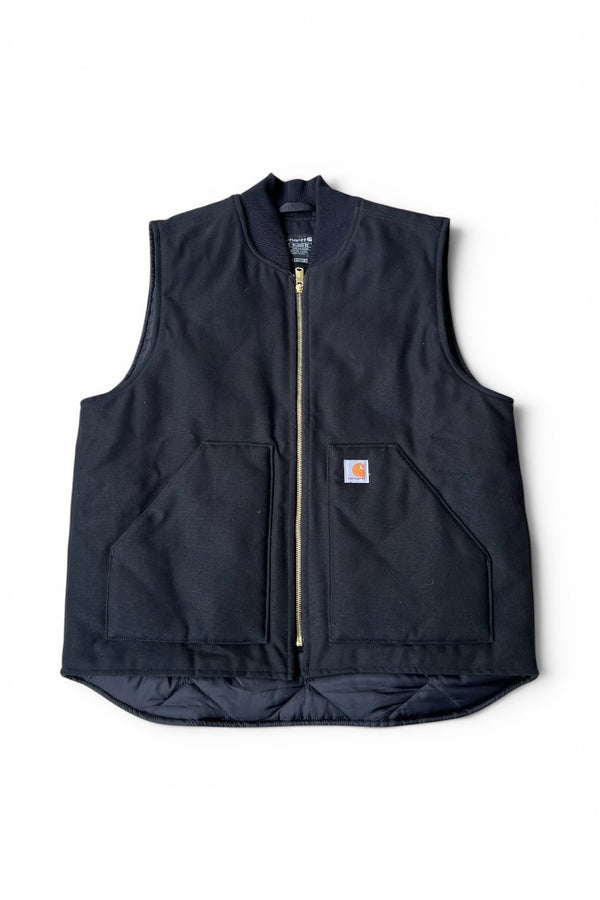 MADE IN MEXICO DUCK VEST W/QUILTING LINER USA企画品 / BLACK [SIZE: L USED]