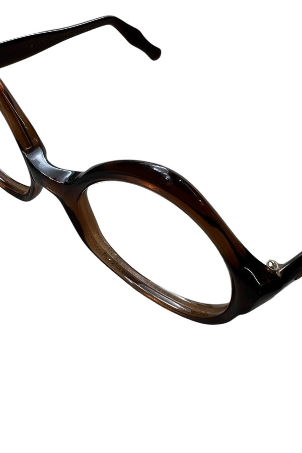 60'S FRENCH VINTAGE GLASSES / BROWN [SIZE: 48/20 USED]