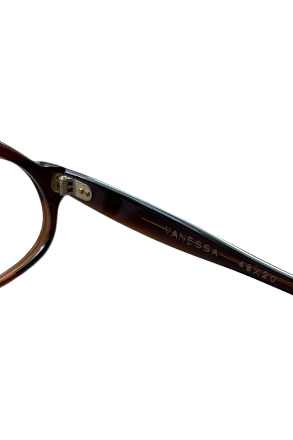 60'S FRENCH VINTAGE GLASSES / BROWN [SIZE: 48/20 USED]