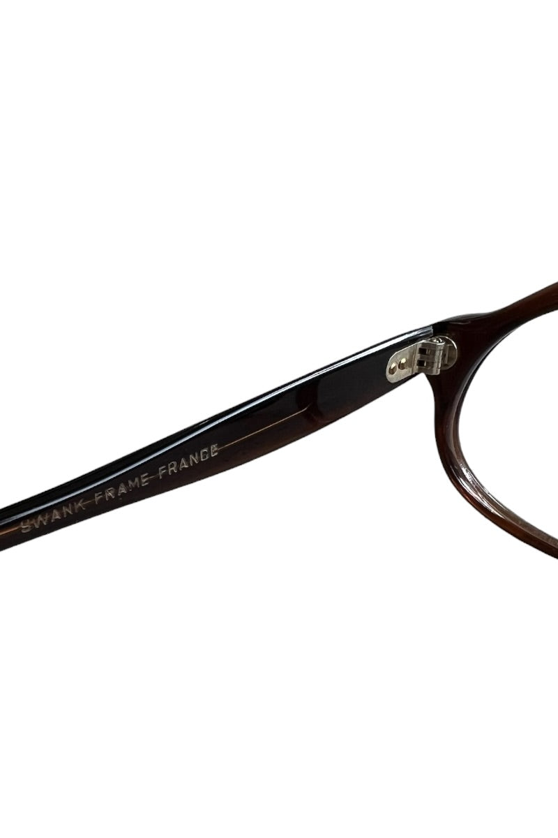 60'S FRENCH VINTAGE GLASSES / BROWN [SIZE: 48/20 USED]