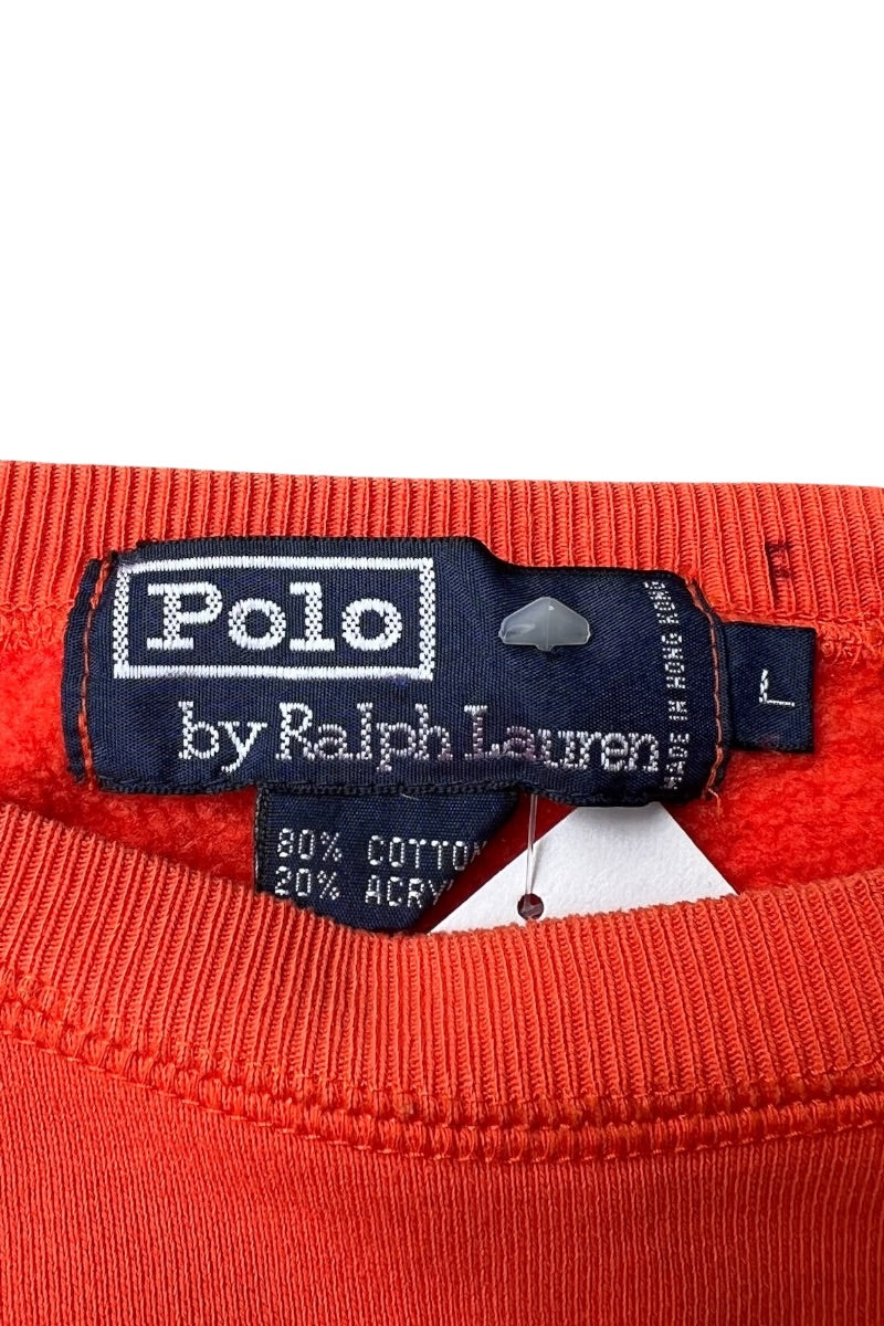 90'S RAGLAN SWEATSHIRT / ORANGE [SIZE: L USED]