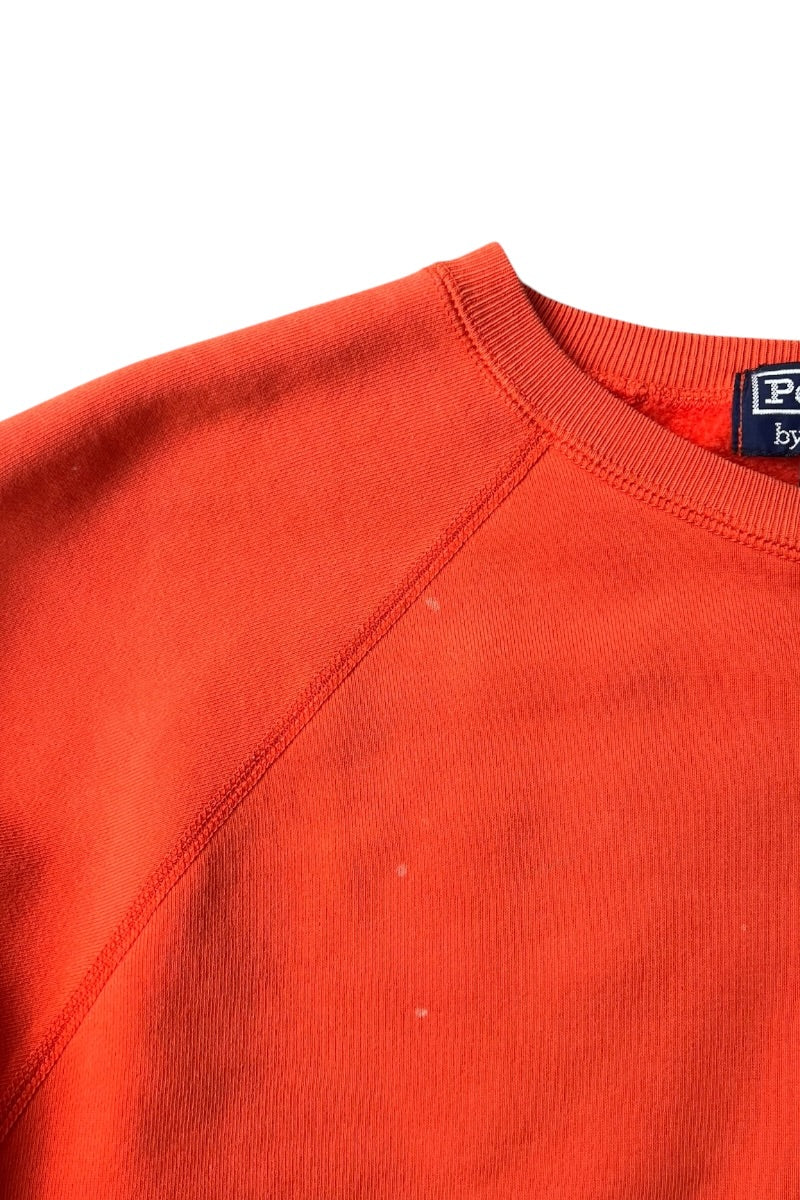 90'S RAGLAN SWEATSHIRT / ORANGE [SIZE: L USED]