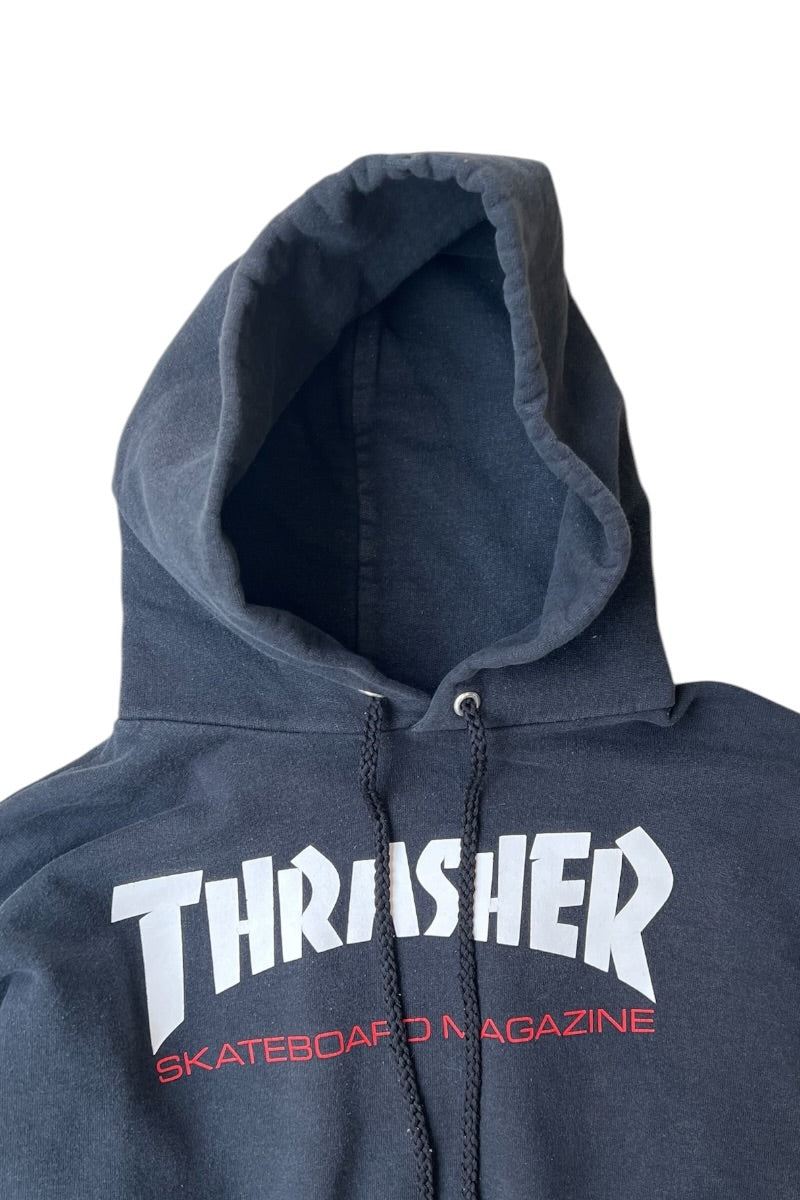 Y2K EARLY 00'S HOODIE SWEATSHIRT USA企画品 / BLACK [SIZE: M USED]