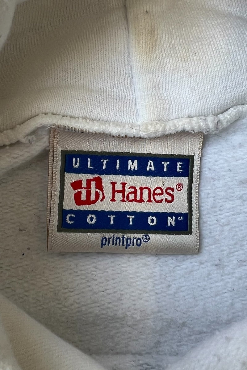 90'S RED HOT CHILIPEPPERS BAND HOODIE SWEATSHIRT BOOTLEG / WHITE [SIZE: L USED]
