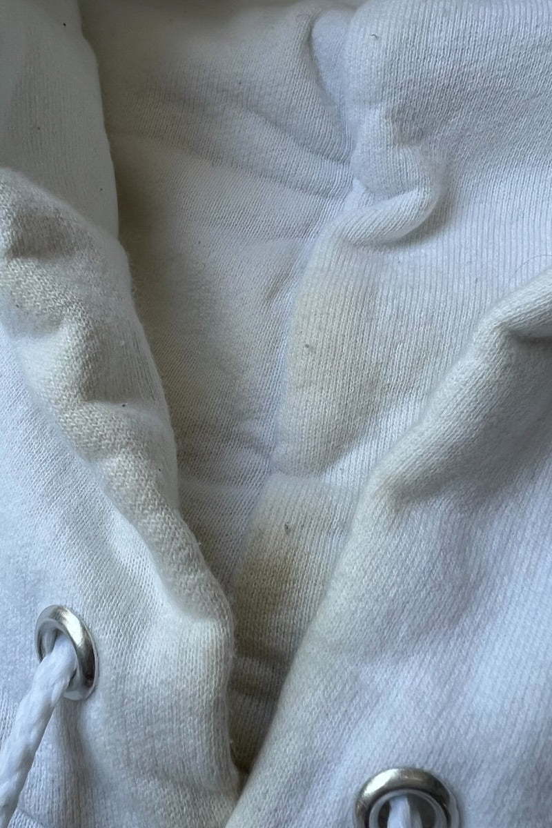 90'S RED HOT CHILIPEPPERS BAND HOODIE SWEATSHIRT BOOTLEG / WHITE [SIZE: L USED]