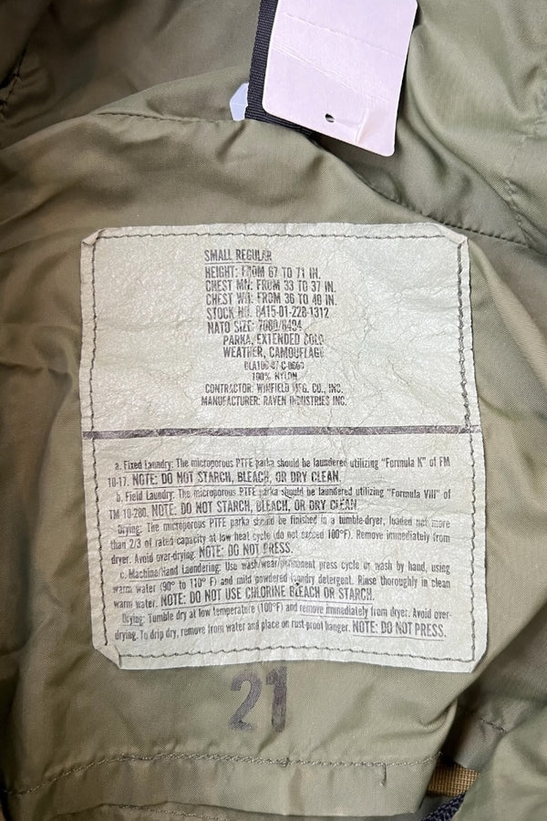 01'S ECWCS GORE-TEX COLD WEATHER PARKA / CAMO [SIZE: S USED]