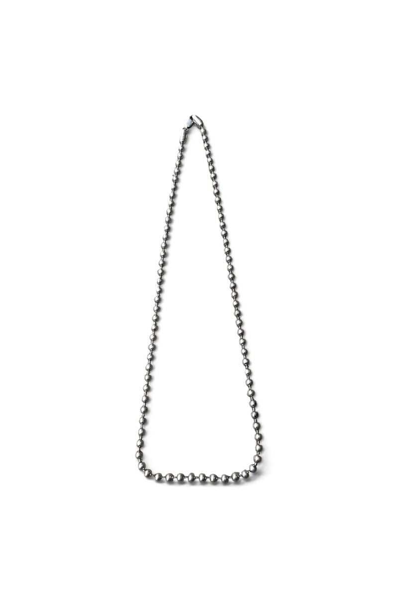 MADE IN ITALY 925 SILVER BALL CHAIN NECKLACE [SIZE: ONE SIZE USED]