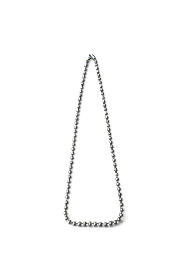 MADE IN ITALY 925 SILVER BALL CHAIN NECKLACE [SIZE: ONE SIZE USED]