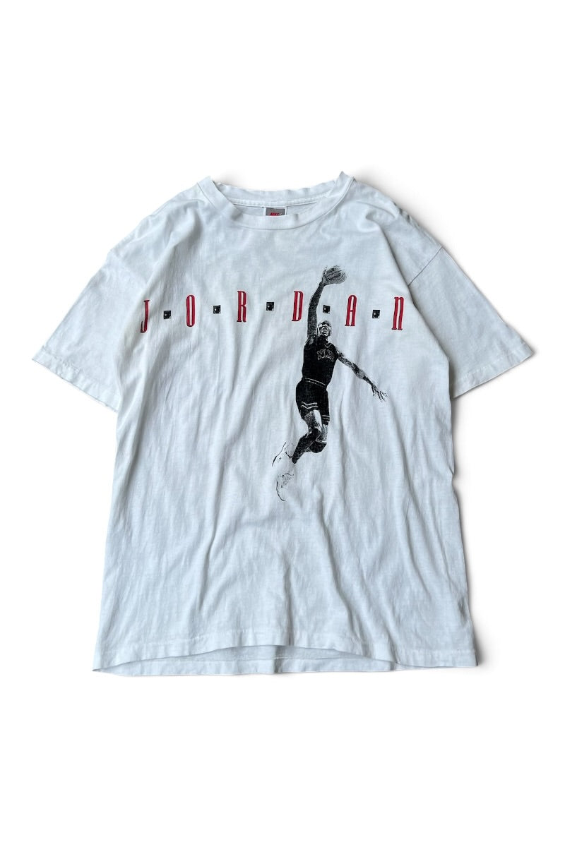 MADE IN USA 90'S JORDAN GRAPHIC T-SHIRT / WHITE [SIZE: M USED]