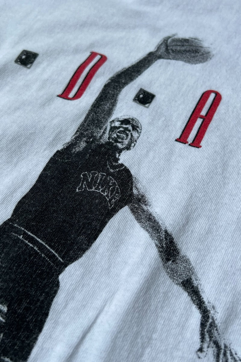 MADE IN USA 90'S JORDAN GRAPHIC T-SHIRT / WHITE [SIZE: M USED]