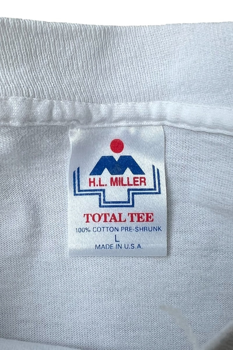 MADE IN USA 91'S BEATLES REVOLVER BAND T-SHIRT / WHITE [SIZE: L USED]