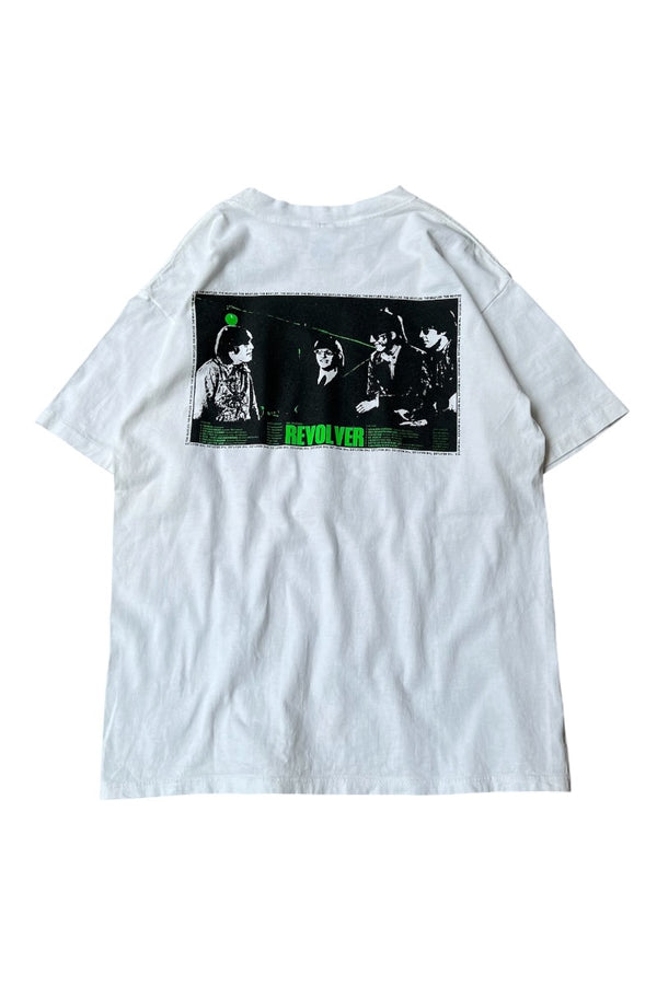 MADE IN USA 91'S BEATLES REVOLVER BAND T-SHIRT / WHITE [SIZE: L USED]