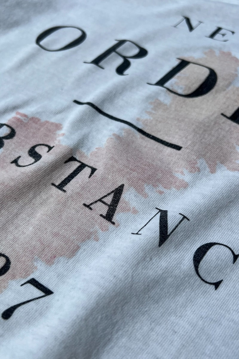 MADE IN USA 87'S NEW ORDER SUBSTANCE BAND T-SHIRT / WHITE [SIZE: XL USED]