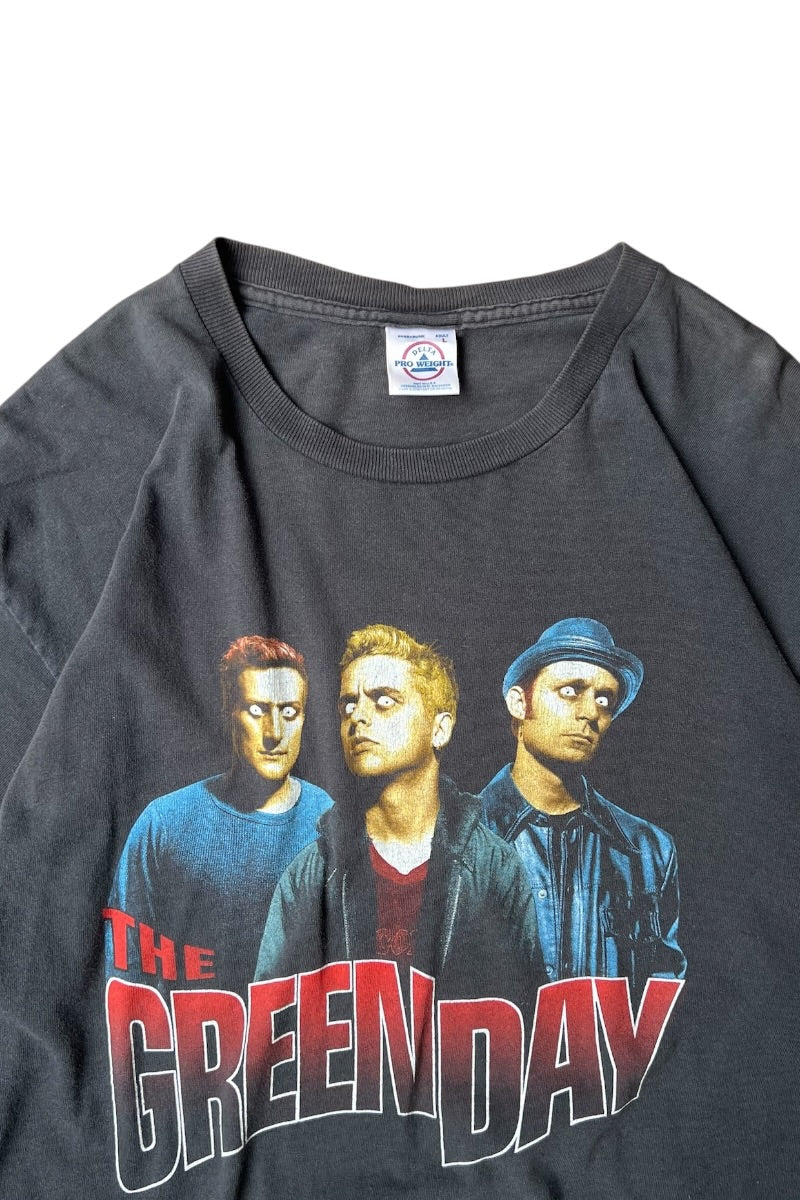 MADE IN USA 90'S-Y2K GREEN DAY BAND TEE SHIRT / BLACK [SIZE: L USED]