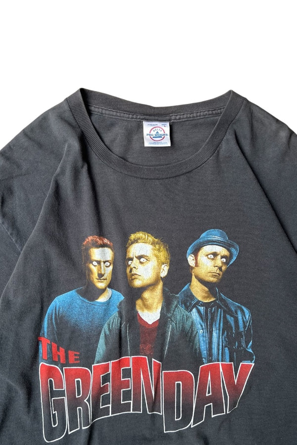 MADE IN USA 90'S-Y2K GREEN DAY BAND TEE SHIRT / BLACK [SIZE: L USED]