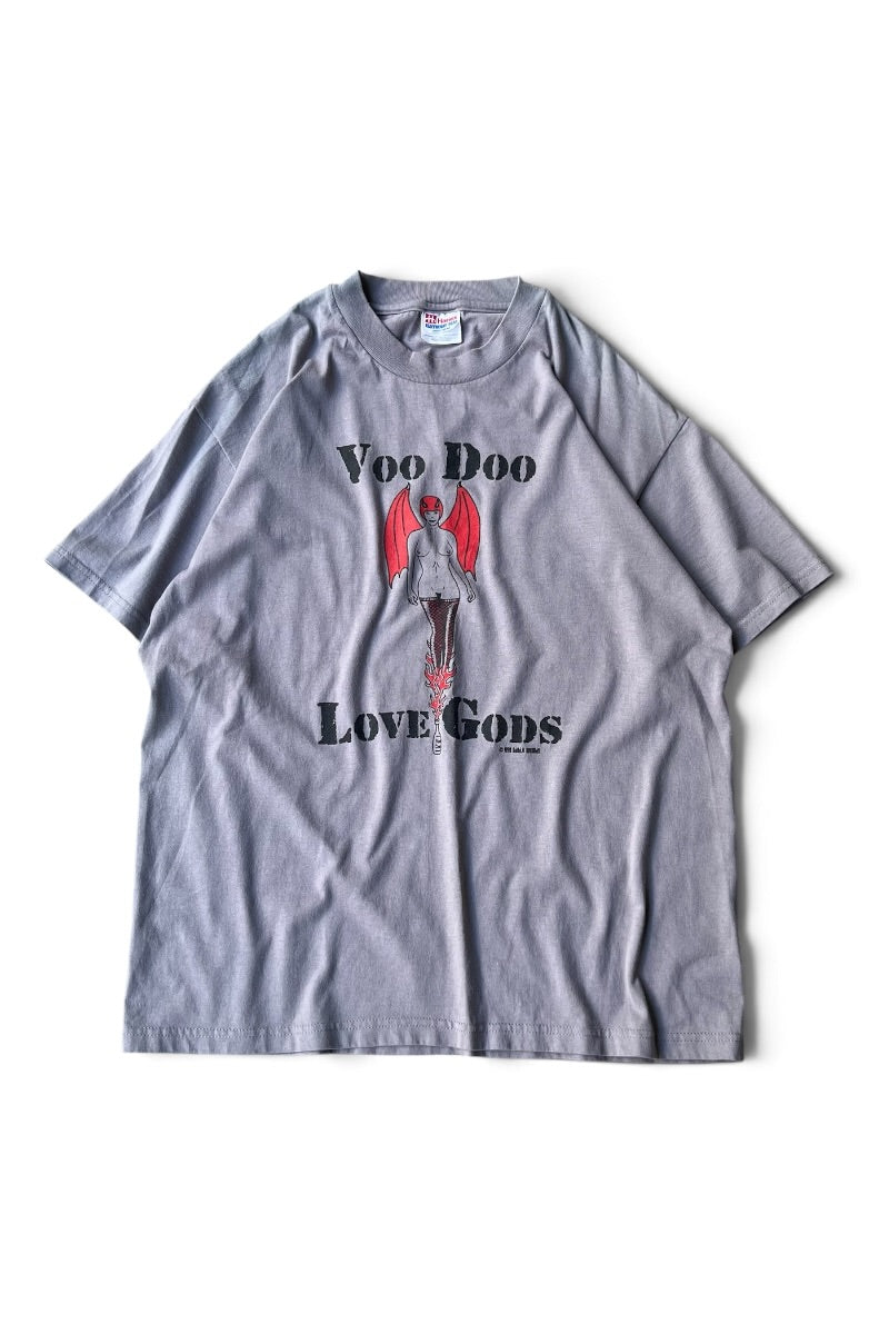 MADE IN USA 99'S VOO DOO LOVE GODS BAND T-SHIRT / GRAY [SIZE: L USED]