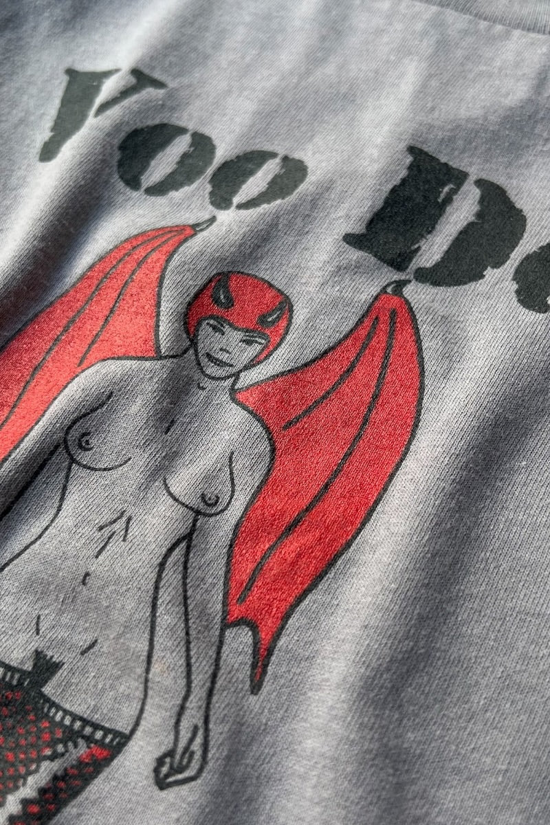 MADE IN USA 99'S VOO DOO LOVE GODS BAND T-SHIRT / GRAY [SIZE: L USED]