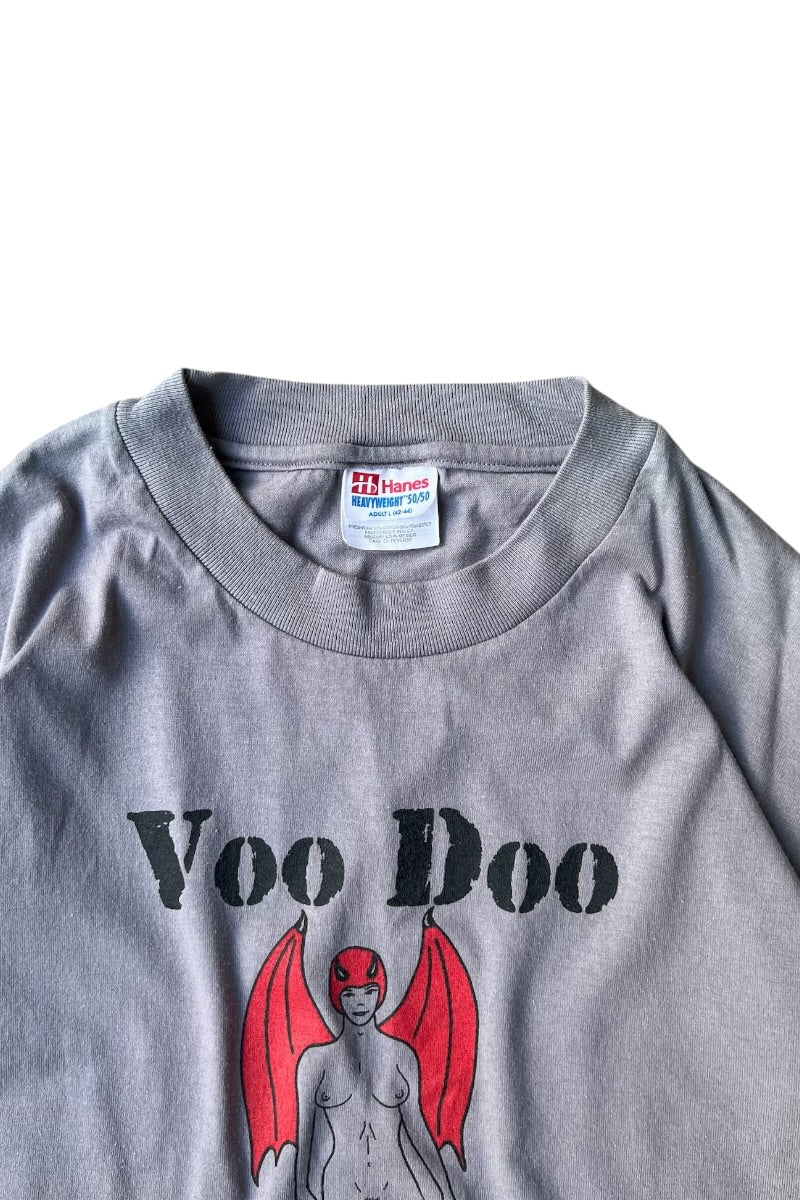 MADE IN USA 99'S VOO DOO LOVE GODS BAND T-SHIRT / GRAY [SIZE: L USED]