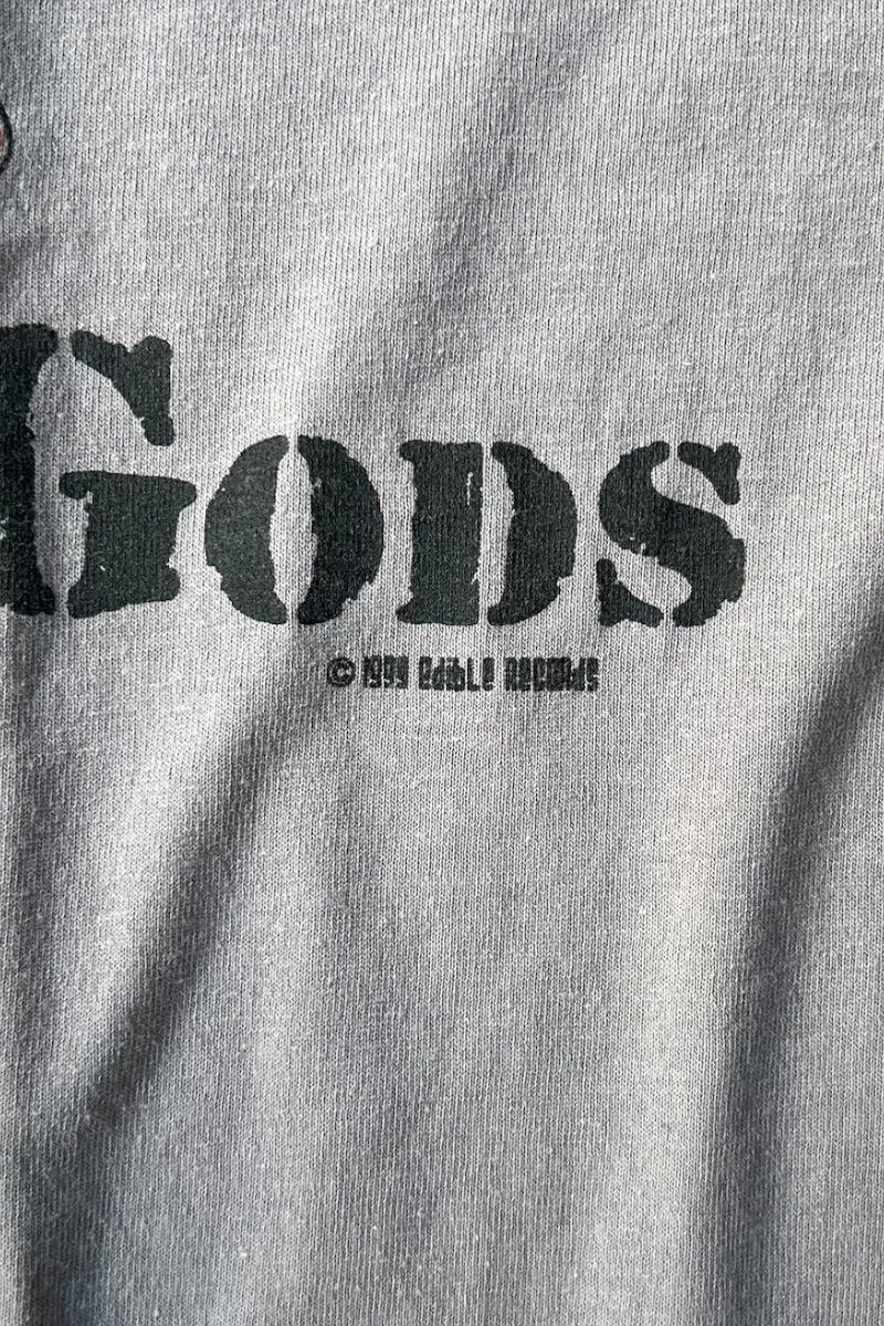 MADE IN USA 99'S VOO DOO LOVE GODS BAND T-SHIRT / GRAY [SIZE: L USED]