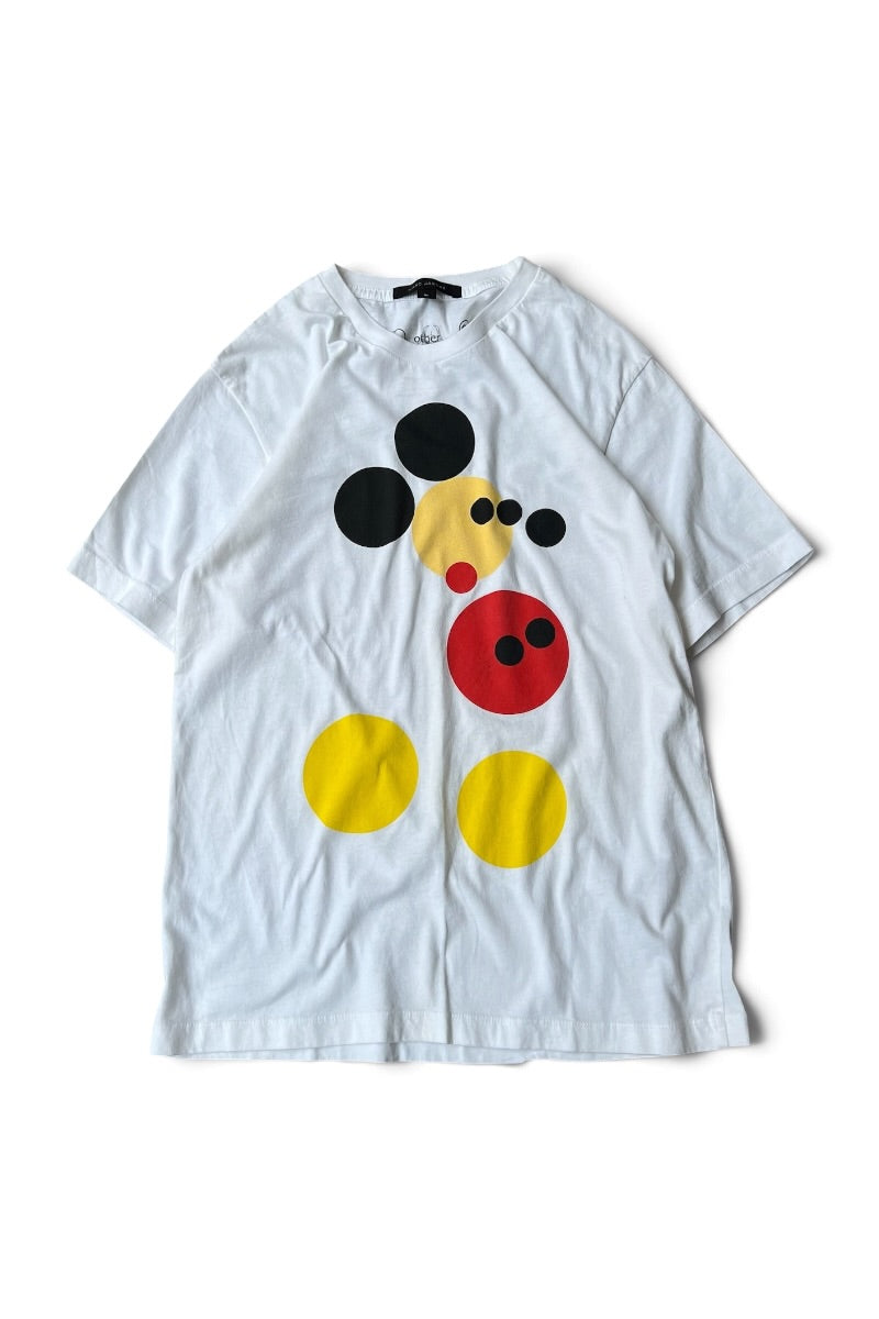14'S DAMIEN HIRST MICKEY GRAPHIC T-SHIRT / WHITE [SIZE: M USED]