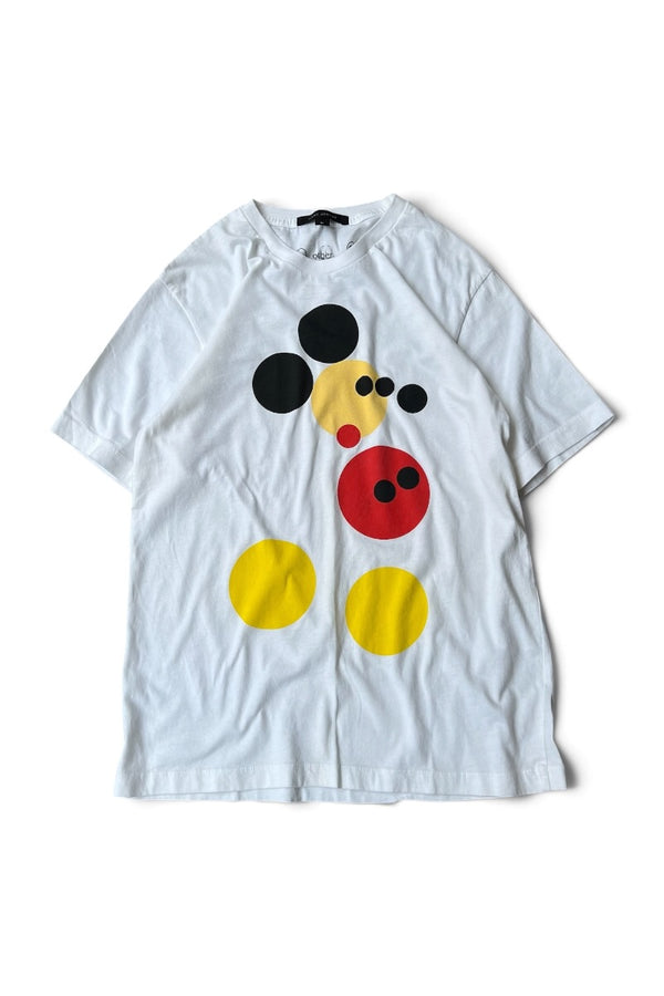 14'S DAMIEN HIRST MICKEY GRAPHIC T-SHIRT / WHITE [SIZE: M USED]