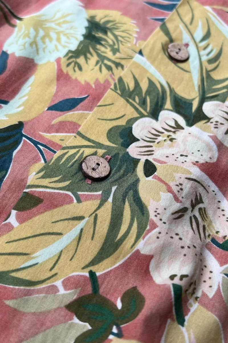 90'S VINTAGE CALDWELL S/S SHIRT / PINK [SIZE: M USED]