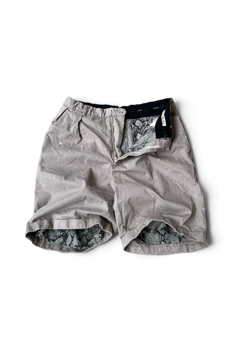 22'SS DISTRESSED SHORT PANTS / BEIGE [SIZE: 50 USED]