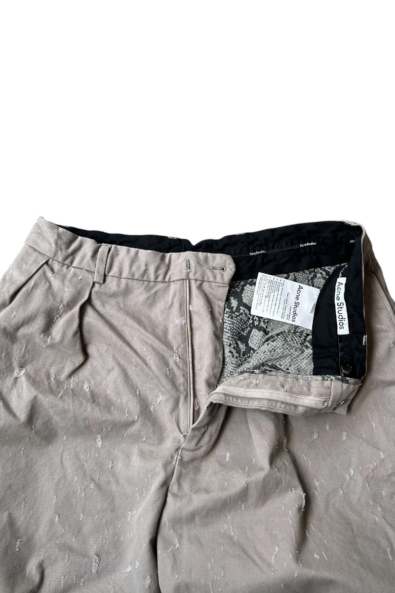 22'SS DISTRESSED SHORT PANTS / BEIGE [SIZE: 50 USED]