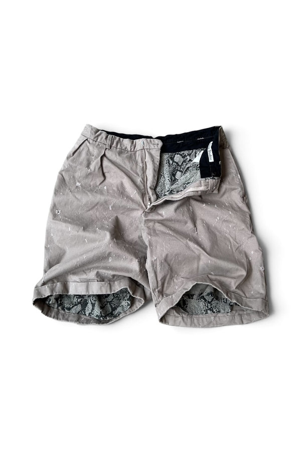 22'SS DISTRESSED SHORT PANTS / BEIGE [SIZE: 50 USED]