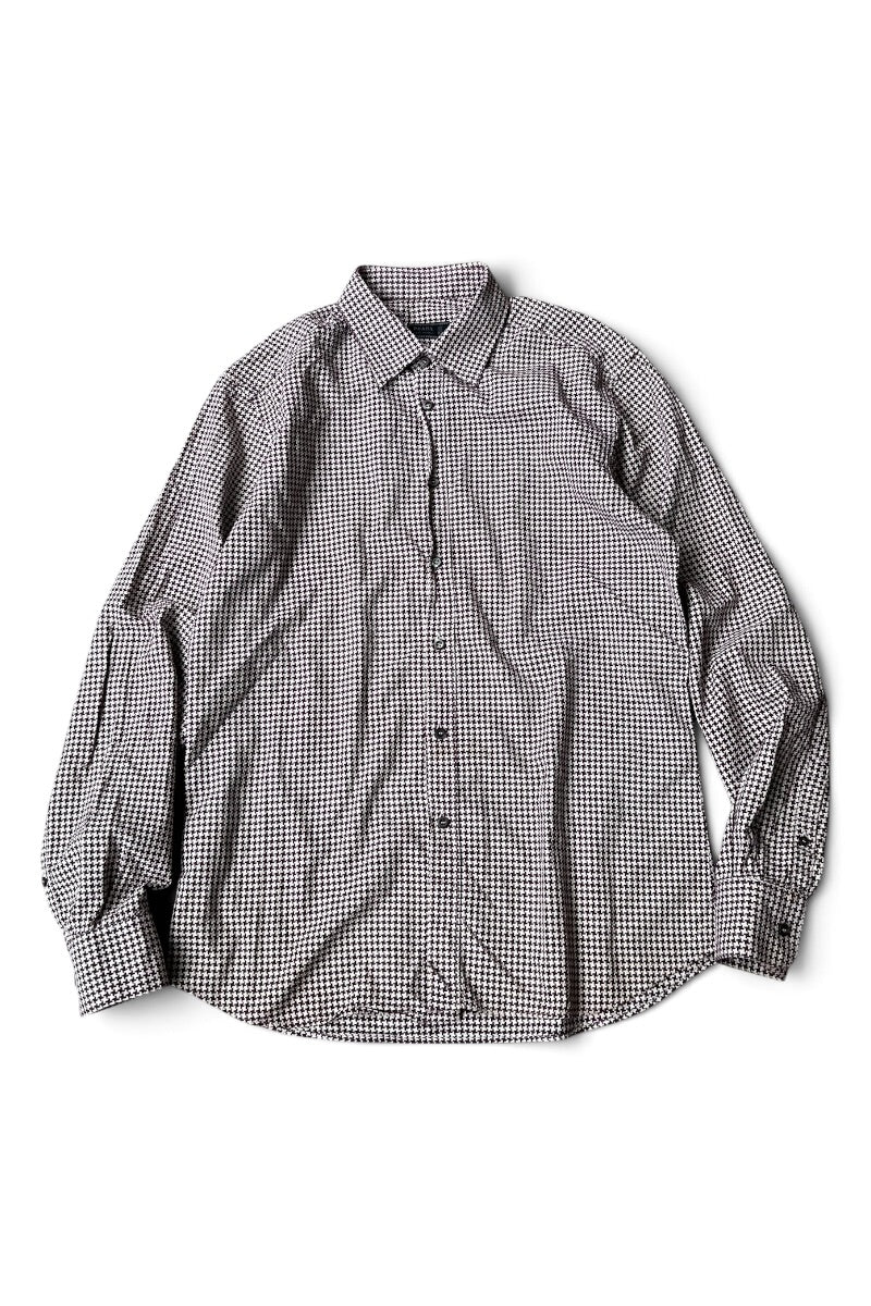 MADE IN ITALY 90'S L/S CHECK SHIRT / CHECK [SIZE: 42 USED]