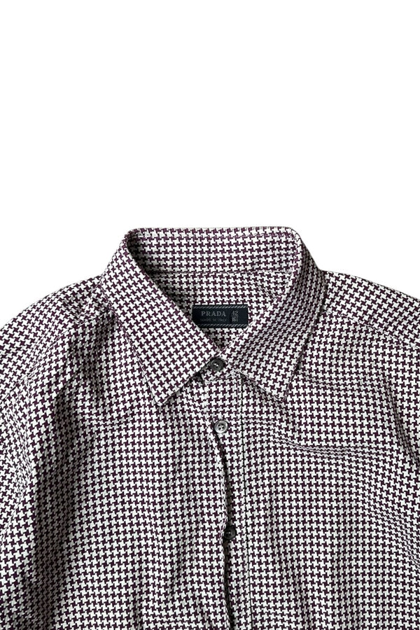 MADE IN ITALY 90'S L/S CHECK SHIRT / CHECK [SIZE: 42 USED]