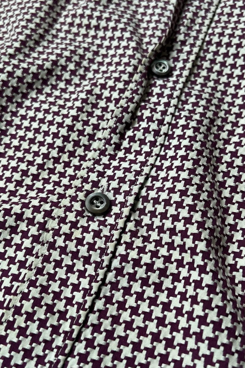 MADE IN ITALY 90'S L/S CHECK SHIRT / CHECK [SIZE: 42 USED]