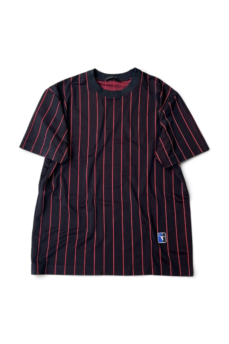 STRIPE GAME T-SHIRT / BLACK [SIZE: S USED]