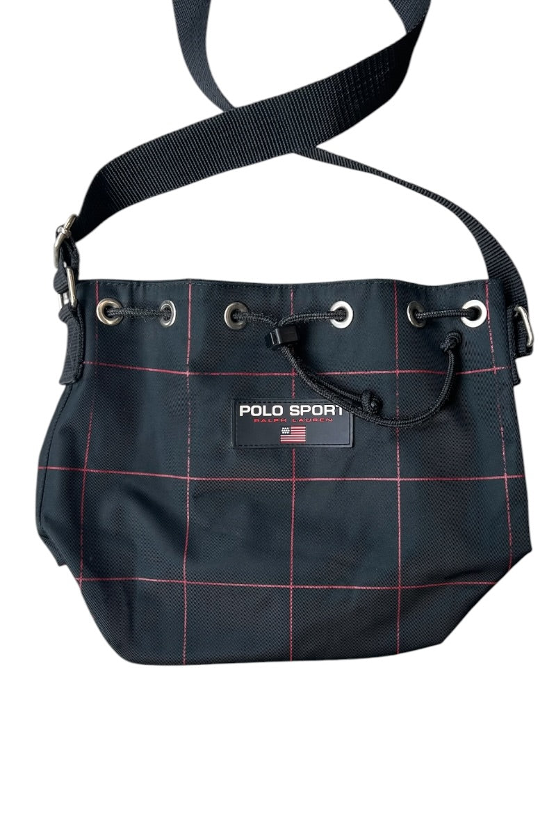 90'S CHECK SHOULDER BAG / BLACK [SIZE: ONE SIZE USED]
