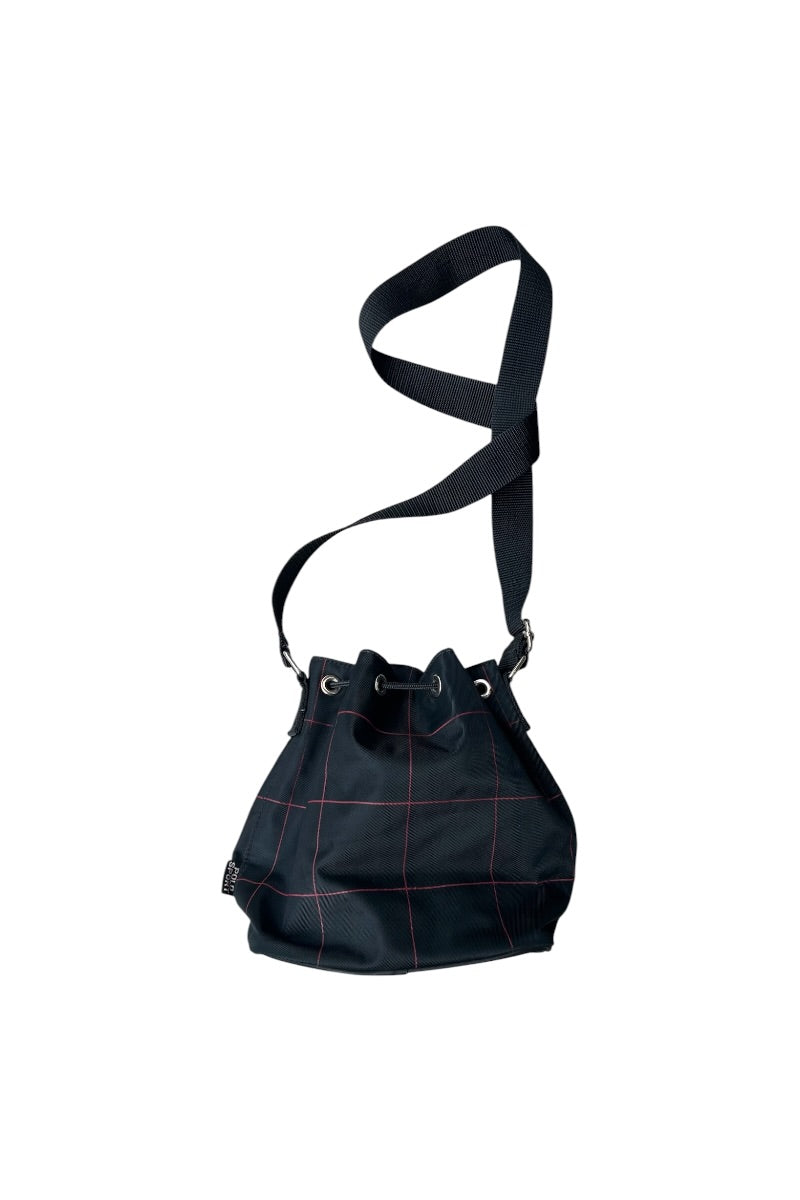 90'S CHECK SHOULDER BAG / BLACK [SIZE: ONE SIZE USED]