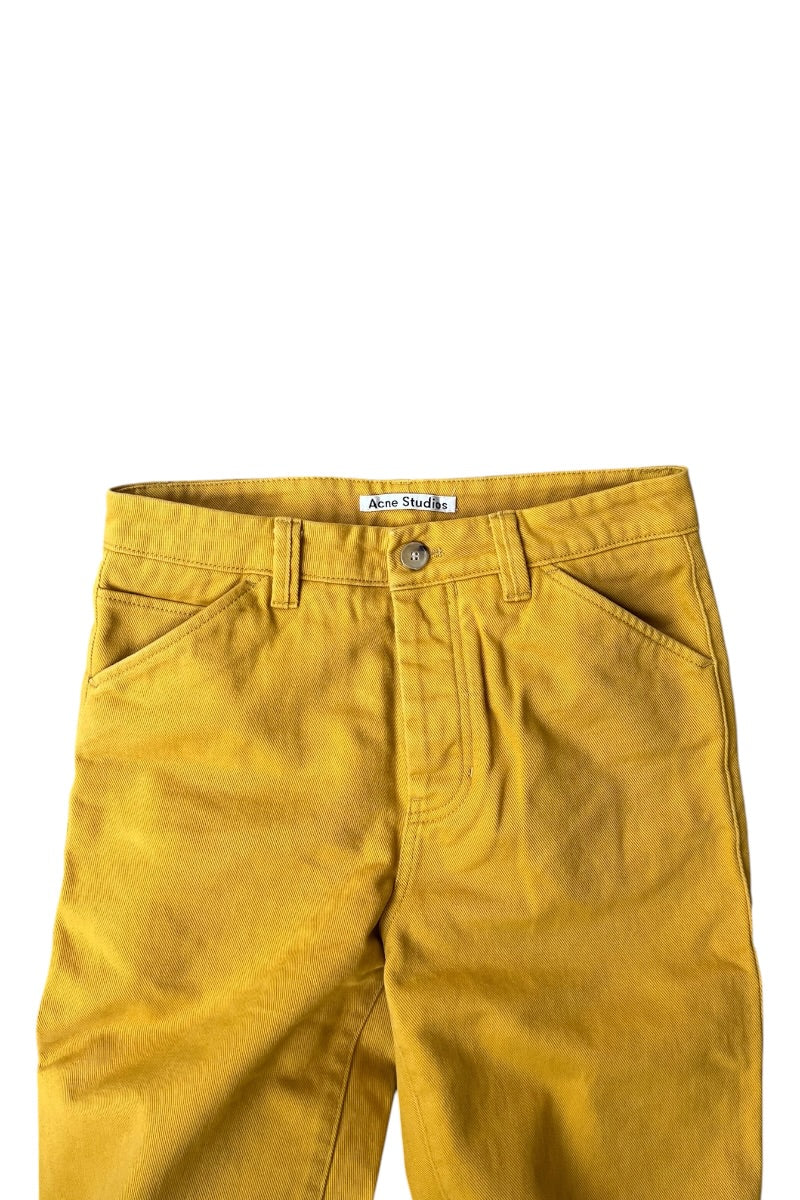 MADE IN ROMANIA WORK PANTS / YELLOW [SIZE: 44 USED]