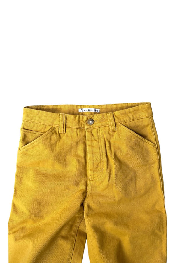 MADE IN ROMANIA WORK PANTS / YELLOW [SIZE: 44 USED]
